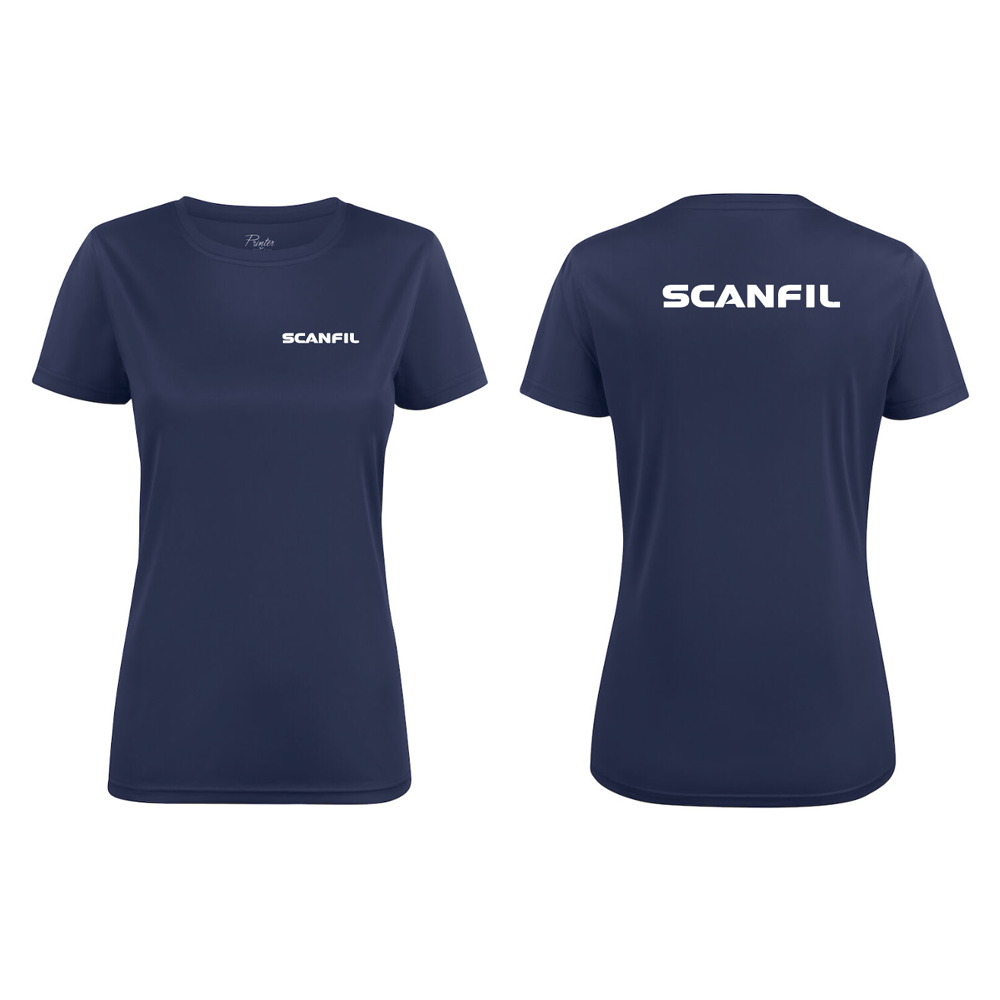 Printer Run active Lady T-shirt Navy