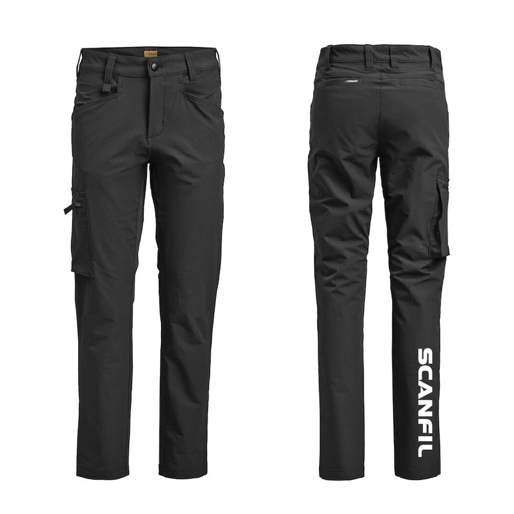 Servicebyxa stretch dam Svart